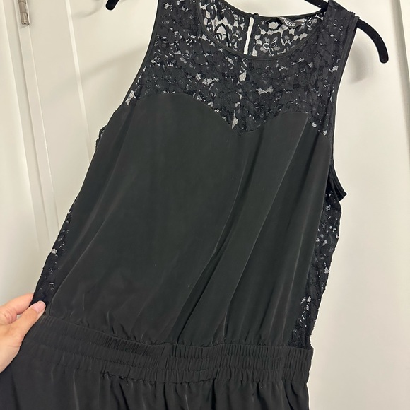 Lace top black jumpsuit - Picture 2 of 3